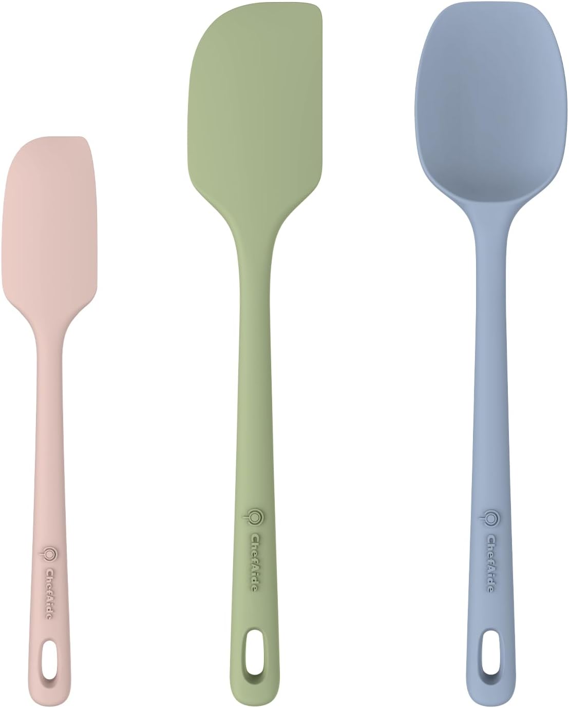 5 Pieces Silicone Spatula Set, Food Grade Rubber Spatula, Upgrade Strong Handle with Ergonomic Grip, Heat Resistant Up to 600��F for Nonstick Cookware, Cooking