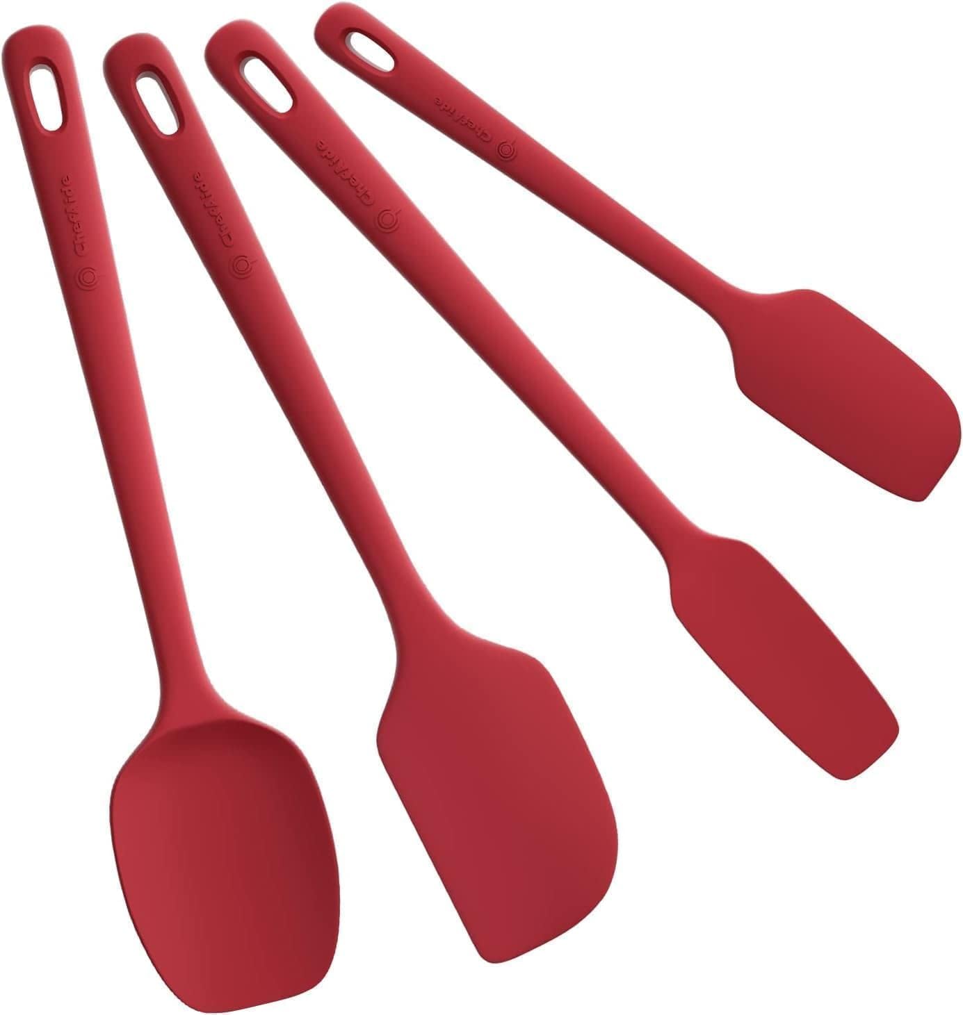 5 Pieces Silicone Spatula Set, Food Grade Rubber Spatula, Upgrade Strong Handle with Ergonomic Grip, Heat Resistant Up to 600��F for Nonstick Cookware, Cooking