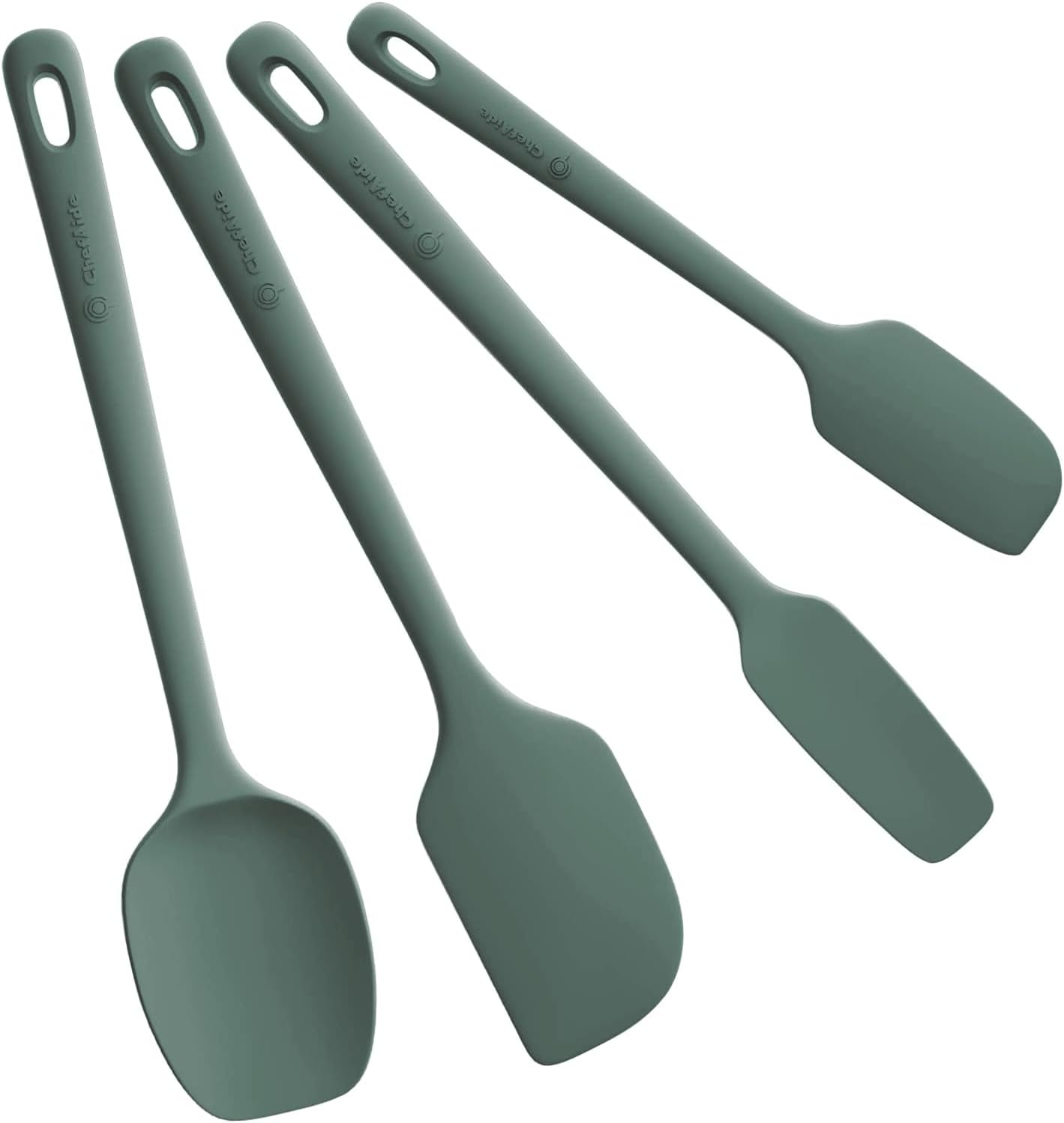 5 Pieces Silicone Spatula Set, Food Grade Rubber Spatula, Upgrade Strong Handle with Ergonomic Grip, Heat Resistant Up to 600��F for Nonstick Cookware, Cooking