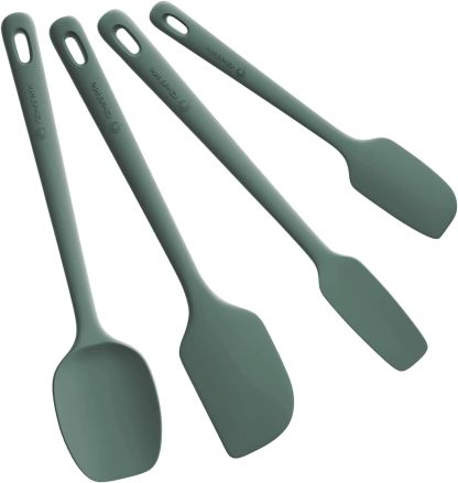 5 Pieces Silicone Spatula Set, Food Grade Rubber Spatula, Upgrade Strong Handle with Ergonomic Grip, Heat Resistant Up to 600°F for Nonstick Cookware, Cooking