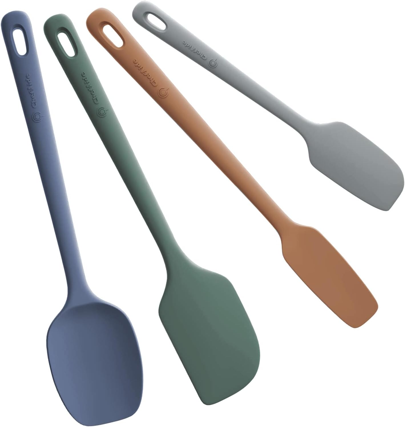 5 Pieces Silicone Spatula Set, Food Grade Rubber Spatula, Upgrade Strong Handle with Ergonomic Grip, Heat Resistant Up to 600��F for Nonstick Cookware, Cooking