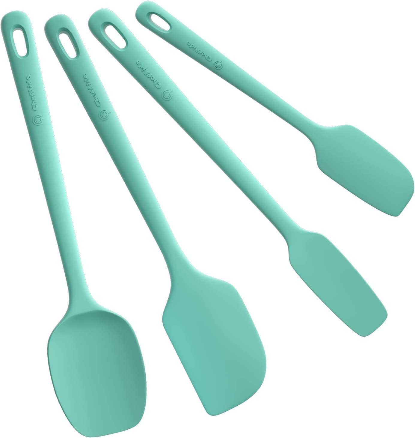 5 Pieces Silicone Spatula Set, Food Grade Rubber Spatula, Upgrade Strong Handle with Ergonomic Grip, Heat Resistant Up to 600��F for Nonstick Cookware, Cooking