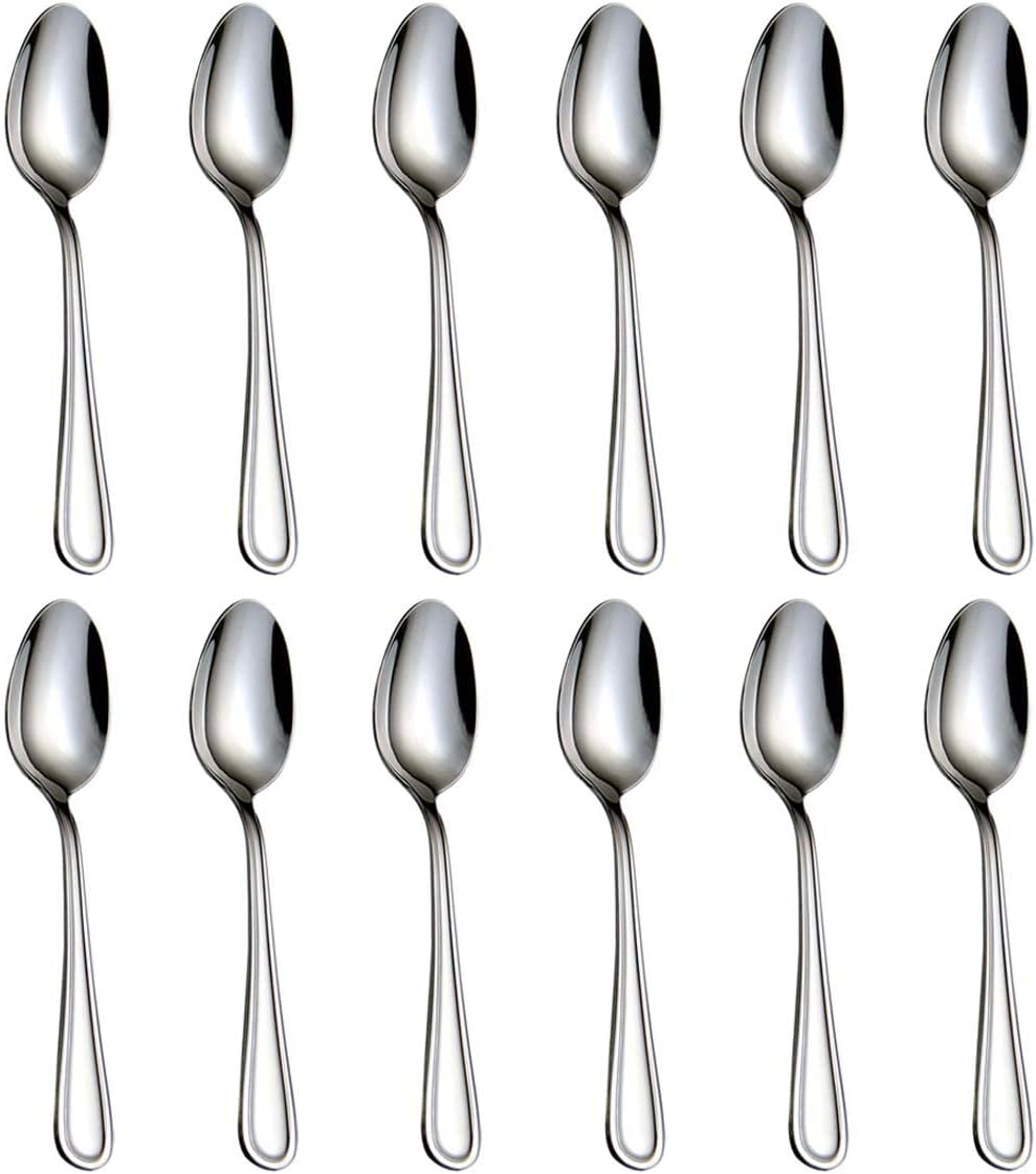 Teaspoons Stainless Steel 18/0 Tea Spoons 6 Pcs, 6.29 Inches For Home, Kitchen Restaurant, Dishwasher Safe, Slilver