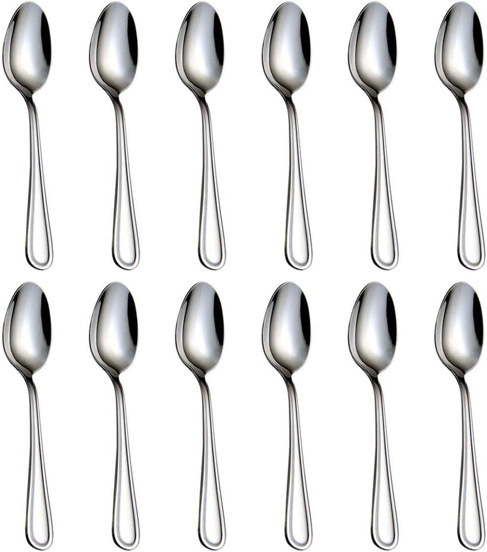 Teaspoons Stainless Steel 18/0 Tea Spoons 6 Pcs, 6.29 Inches For Home, Kitchen Restaurant, Dishwasher Safe, Slilver