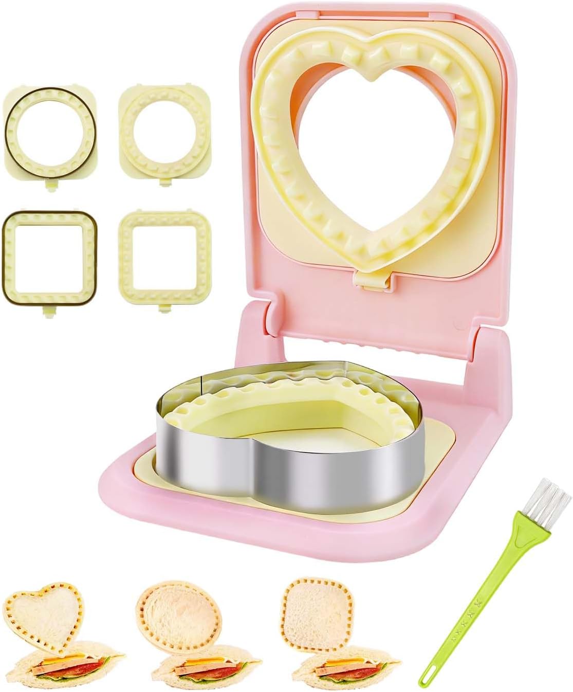 Uncrustable Sandwich Maker, Sandwich Pocket Circle Shape Cutter & Sealer for Kids Breakfast and Lunchboxes, Light Blue, 3.7Inch