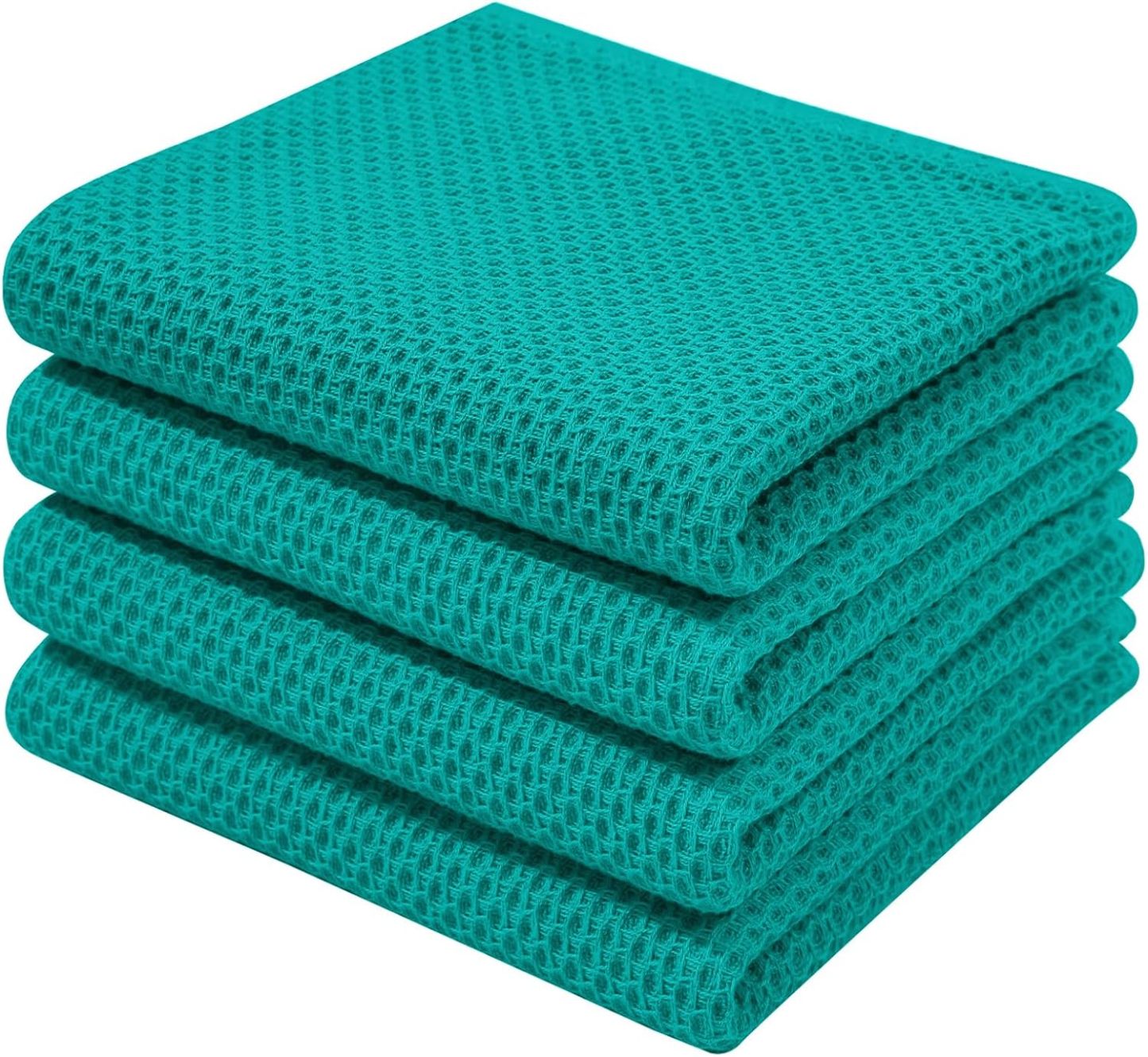100% Cotton Waffle Weave Kitchen Dish Cloths, Ultra Soft Absorbent Quick Drying Dish Towels, 12 x 12 Inches, 6-Pack, Dark Grey