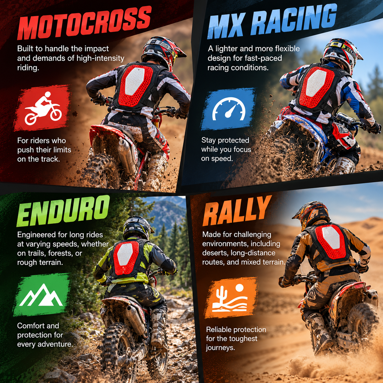 Ride Hard. Stay Protected.  Advanced Airbag Protection for Every Off-Road Adventure.