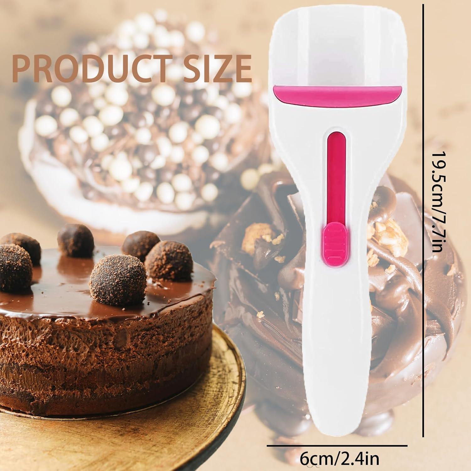 One-Touch Cupcake Scoop – No-Drip Silicone Batter Dispenser for Perfect Muffin Baking