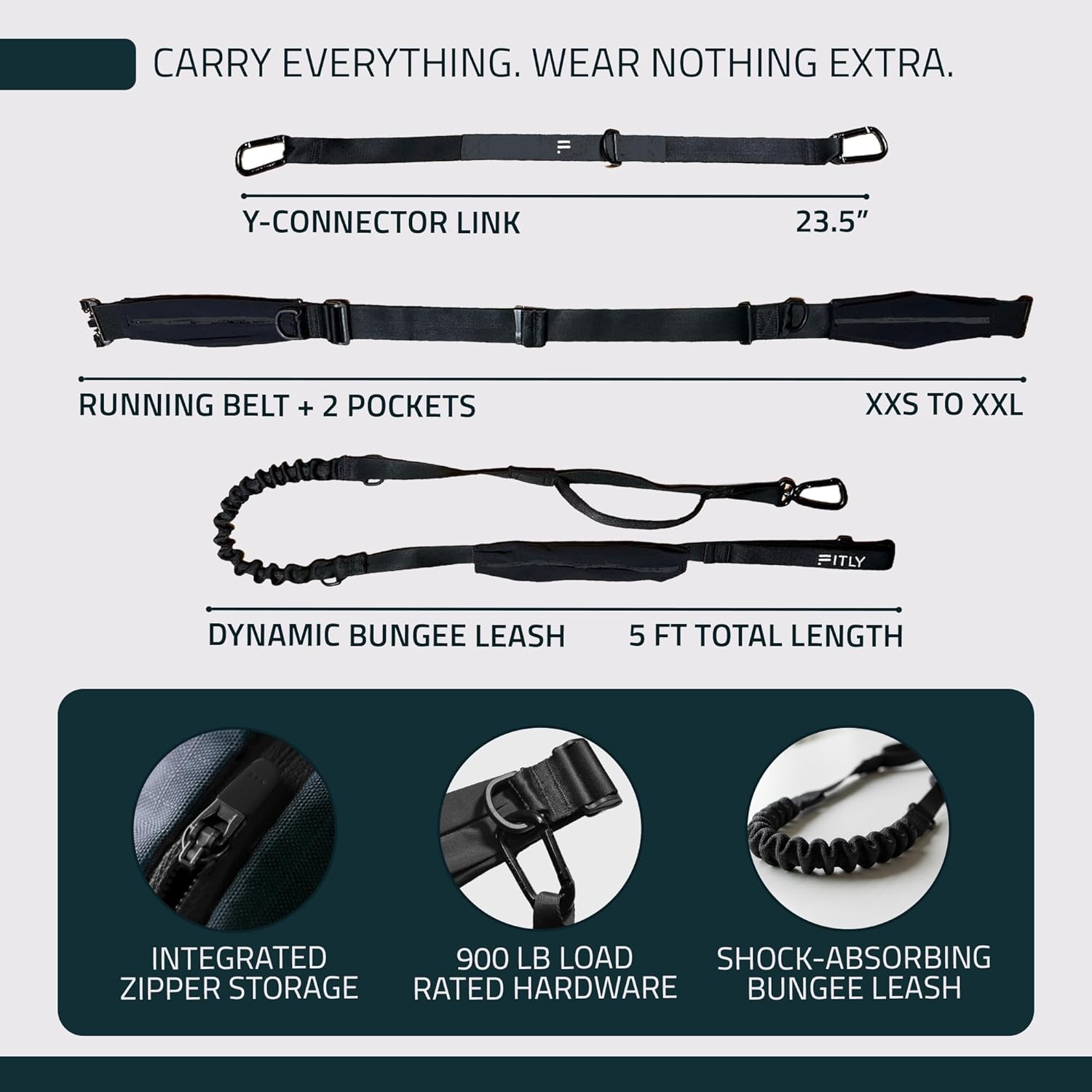 Hands-Free Dog Running Waist Belt – Ergonomic Adjustable Harness for Canicross and Outdoor Hiking