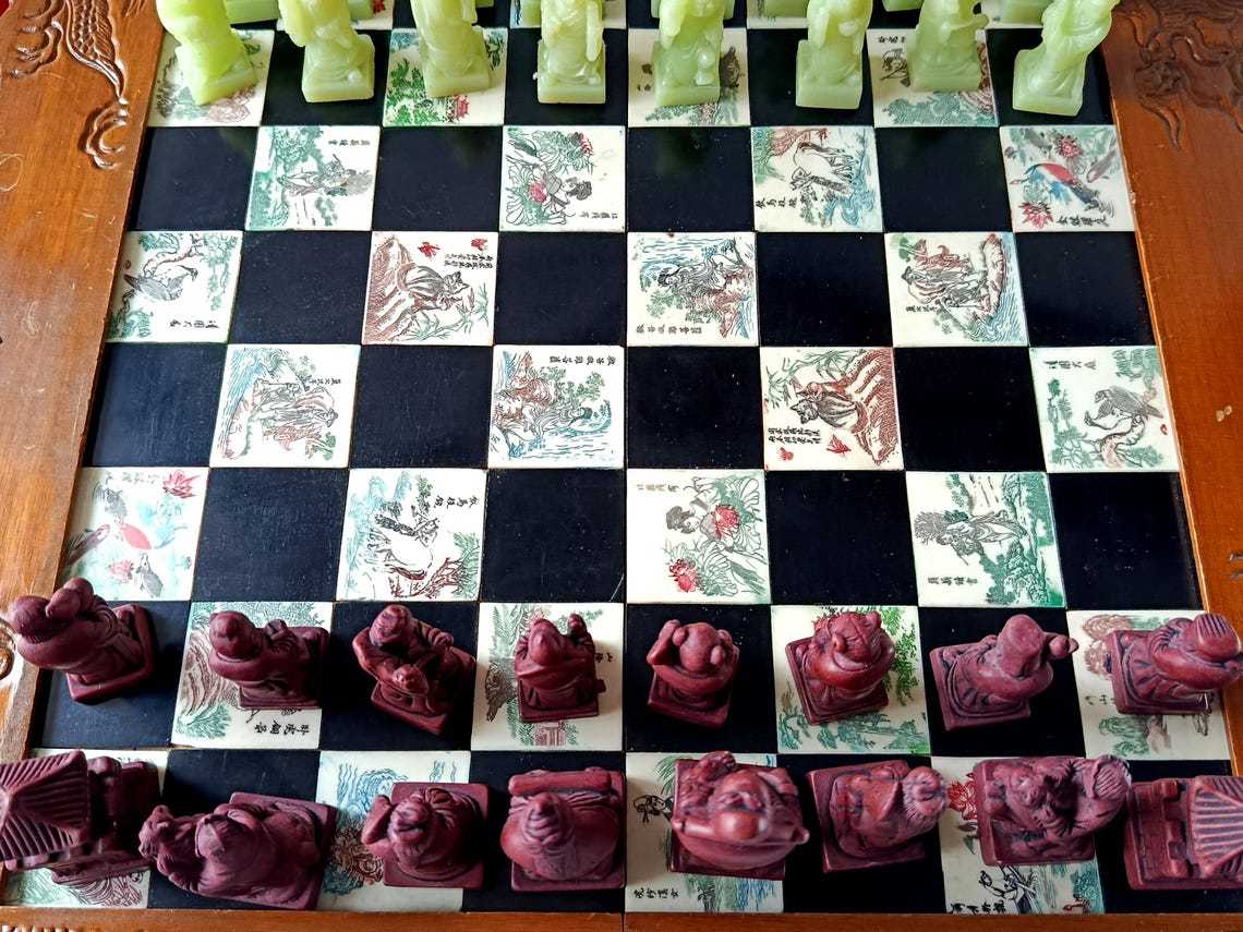 Vintage Chinese Chess Set