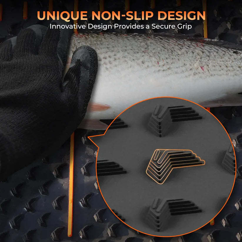Portable Fish Fillet Roll Mat – Non-Slip Surface for Filleting, Measuring & Slicing
