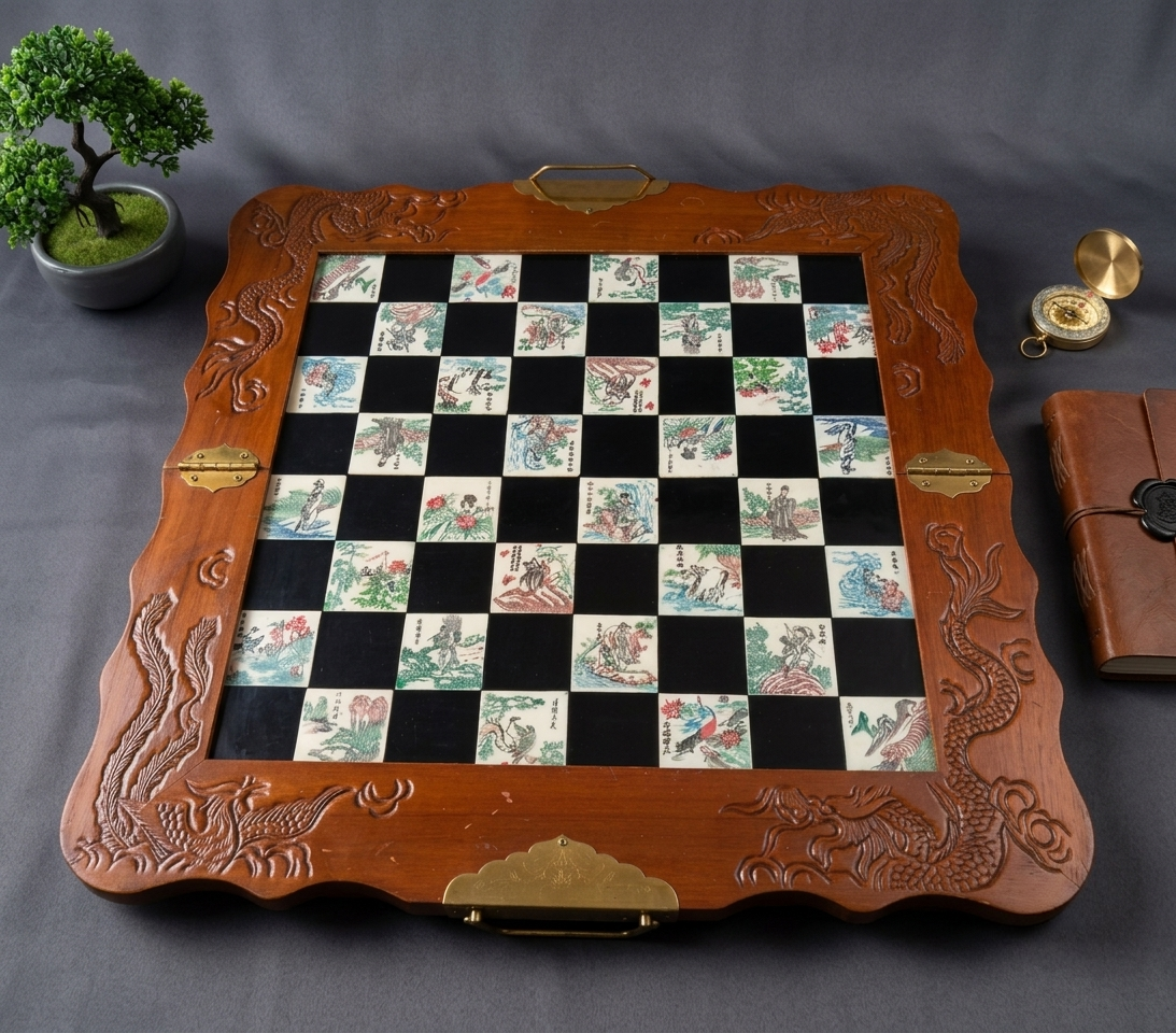 Vintage Chinese Chess Set