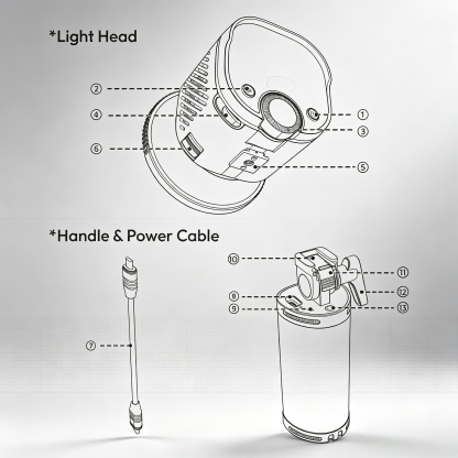 Portable 60W COB Video Light for Professional Content Creation