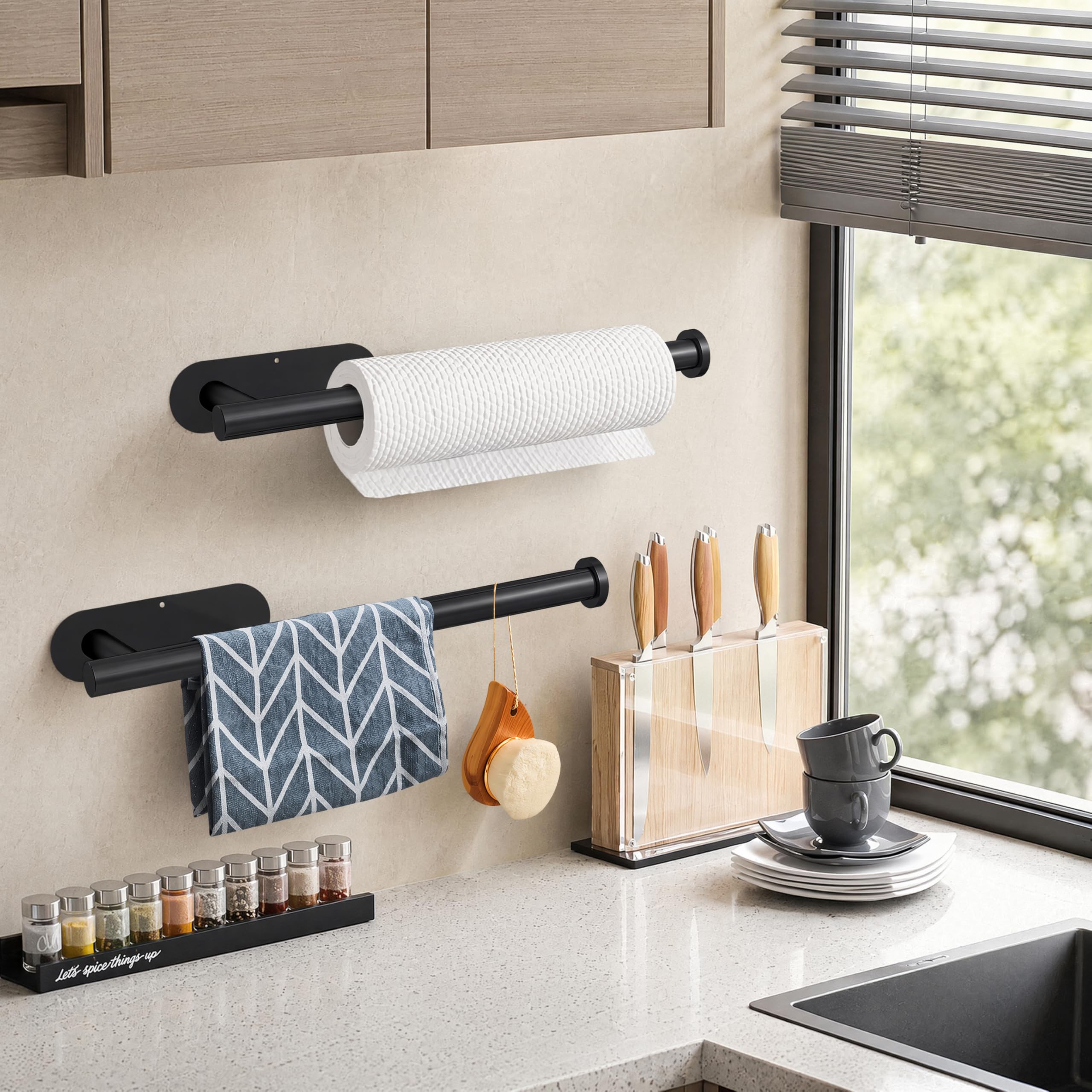 Space-Saving Under Cabinet Stainless Steel Paper Towel Holder
