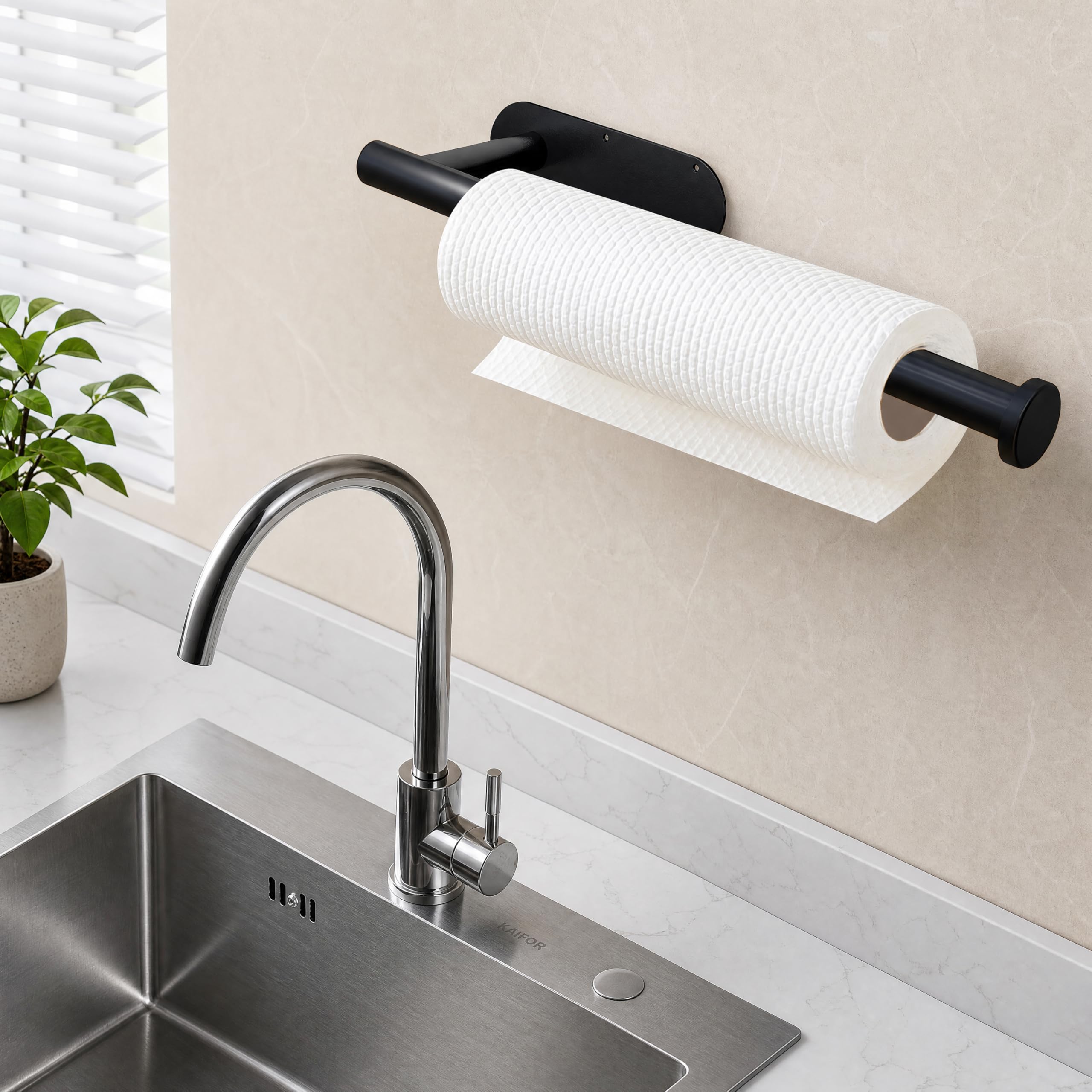 Space-Saving Under Cabinet Stainless Steel Paper Towel Holder