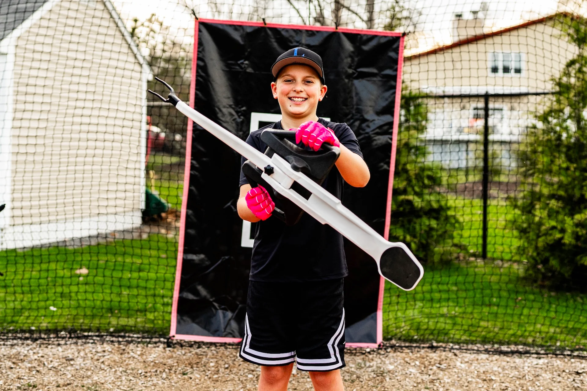 Solo Soft-Toss Hitting Trainer for Baseball & Softball Practice