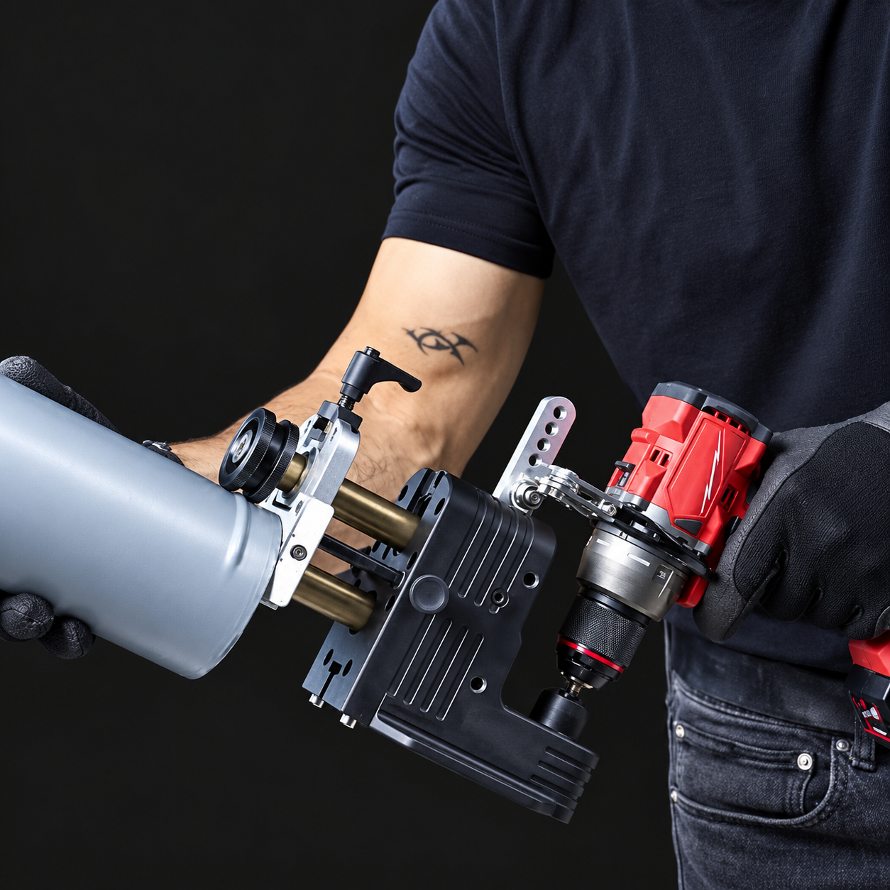 Portable Drill-Powered Sheet Metal Beading Machine