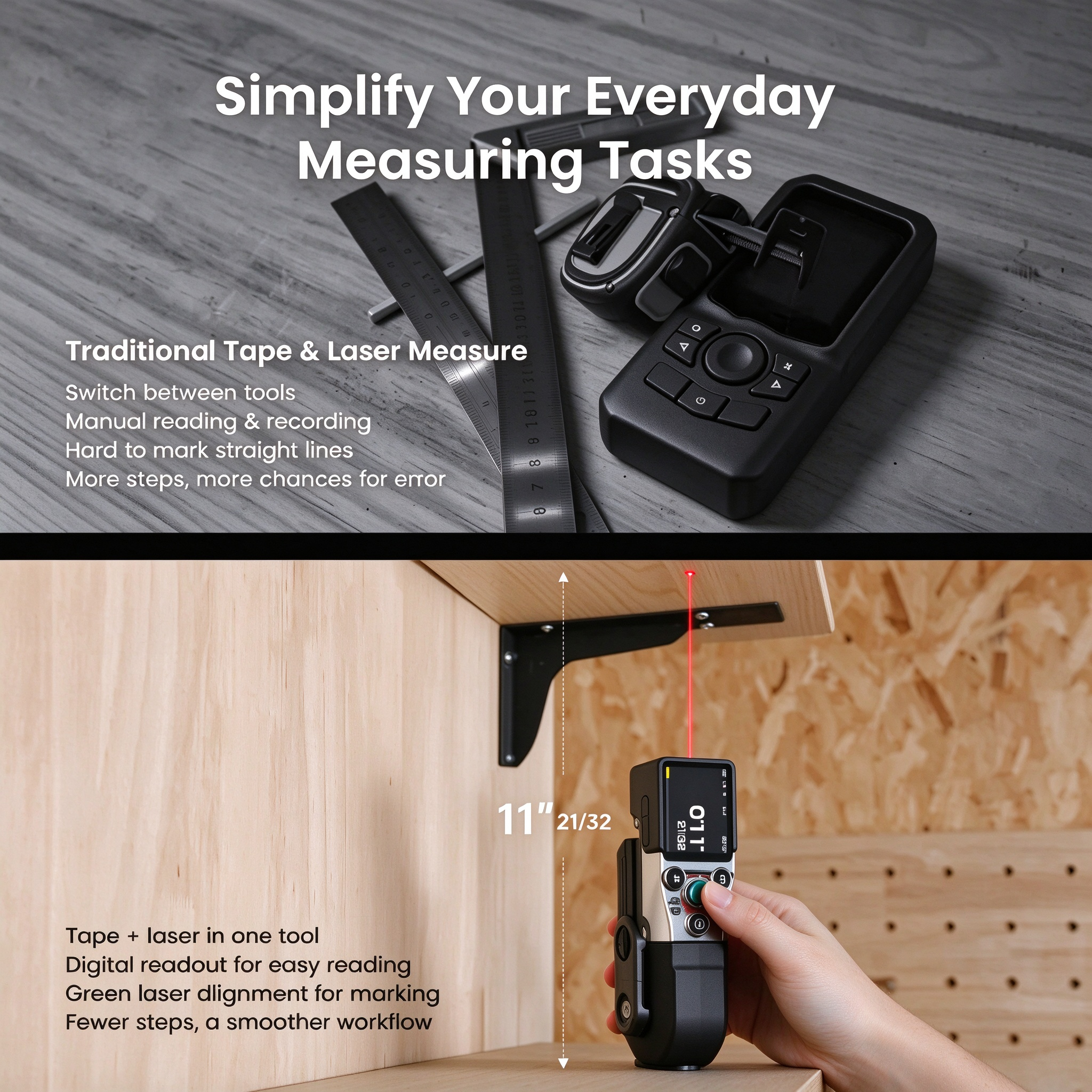 XTAPE1 Modular Digital Laser Tape Measure