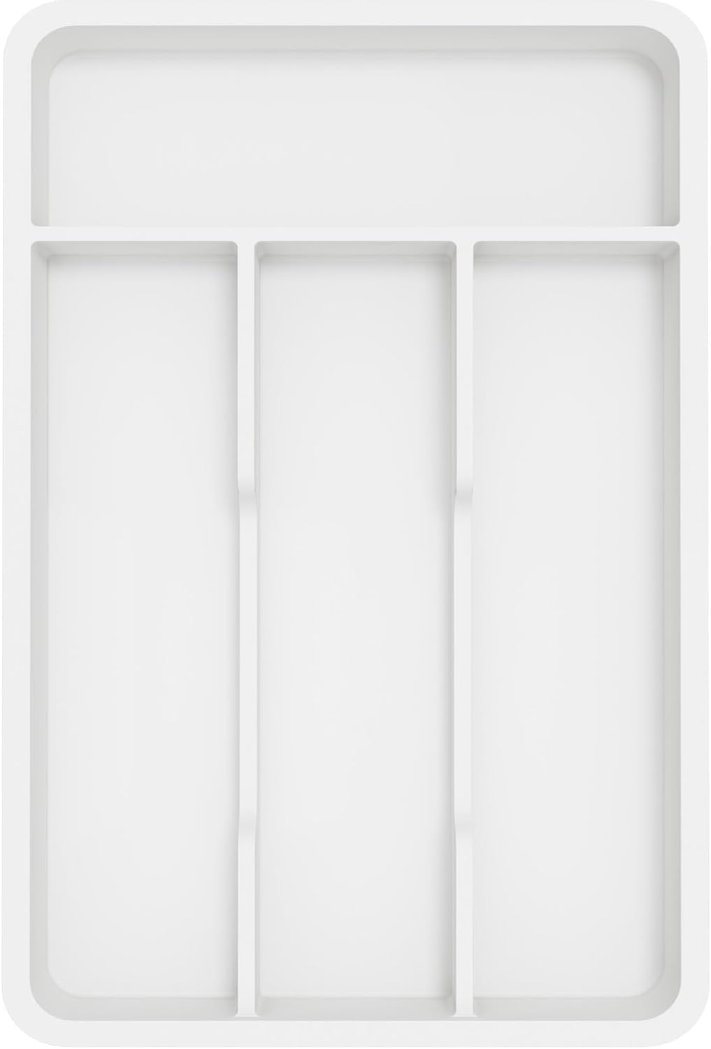Lifewit Silverware Drawer Organizer Tray, Plastic Cutlery Storage for Kitchen, Flatware and Utensil Holder Divider for Spoons Forks Knives Tableware, 9.1 x 12.6", 5 Slots, Black