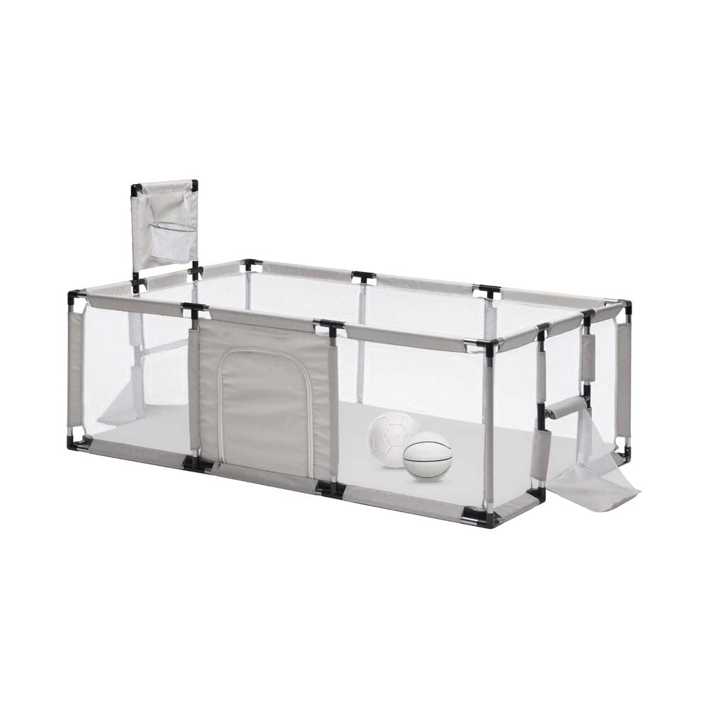 Kids Sports Arena Playpen — Indoor Basketball & Soccer Activity Set