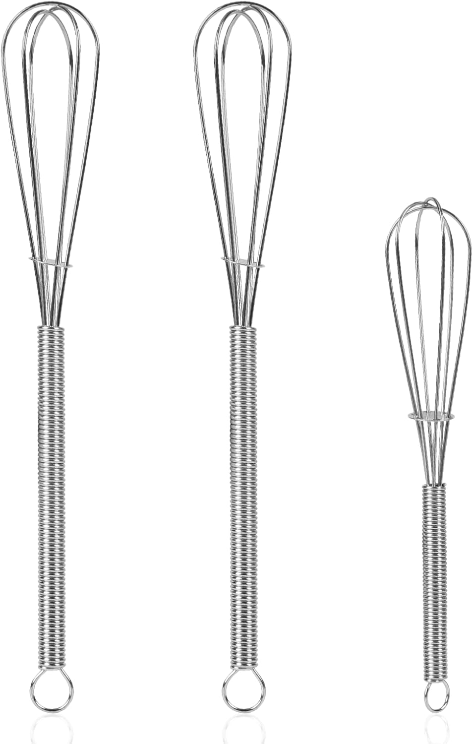3-Piece Stainless Steel Kitchen Whisk Set
