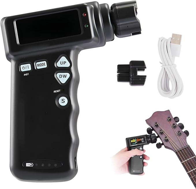 2-in-1 Smart Guitar Tuner & Electric String Winder