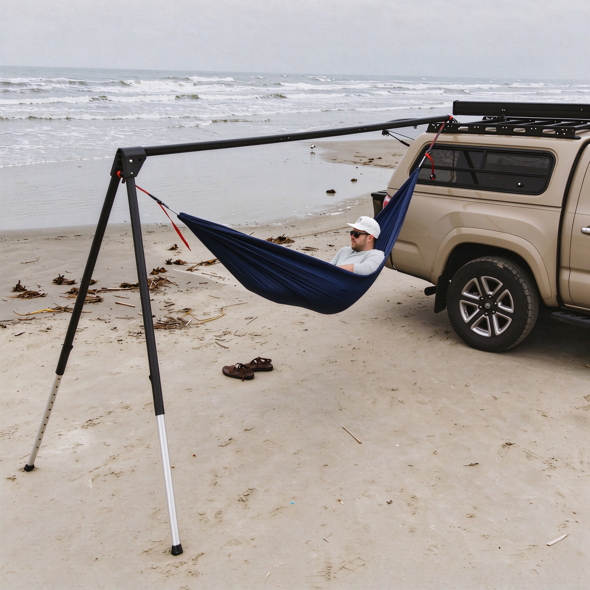 Portable Vehicle-Mounted Hammock Stand