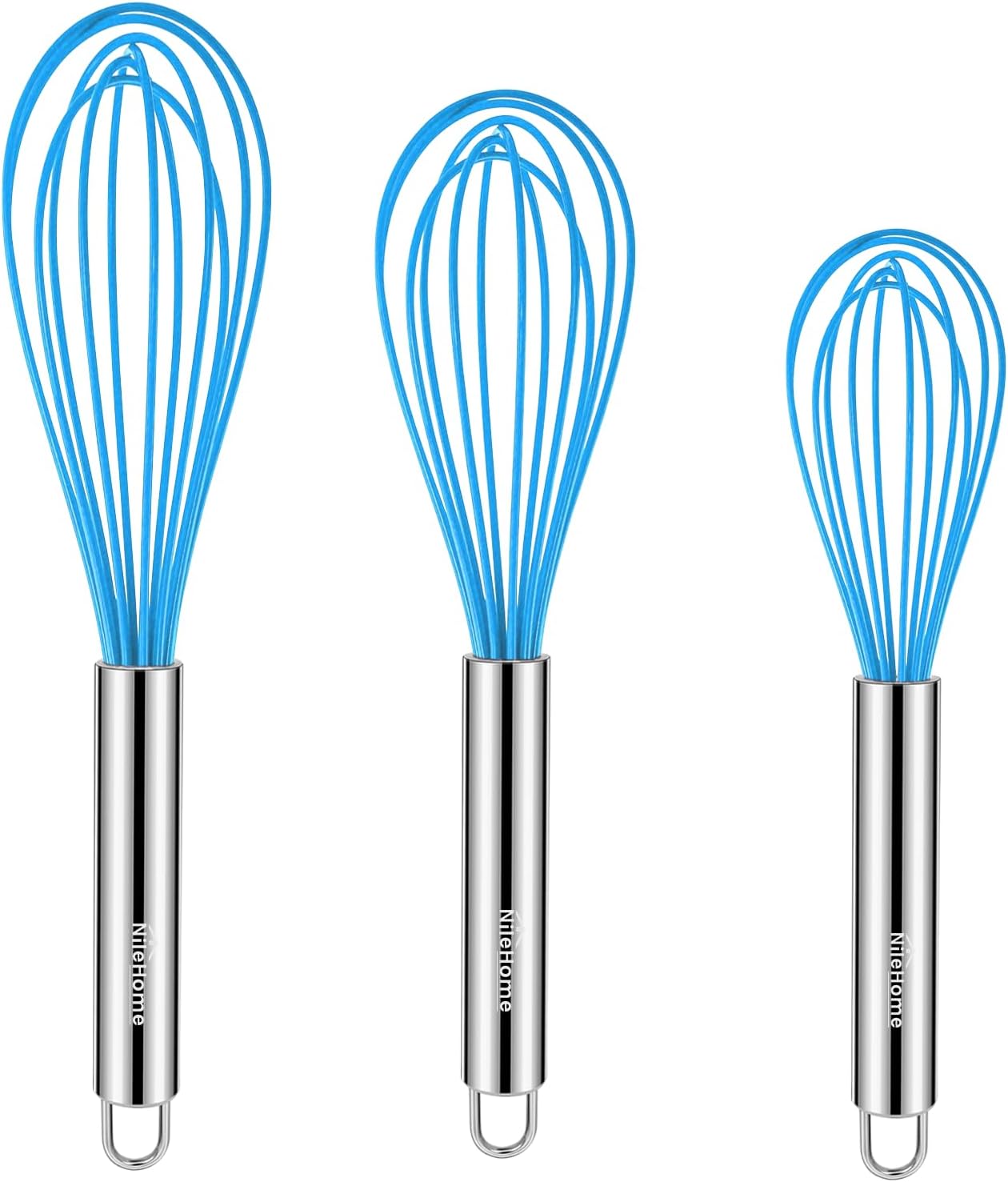 3-Piece Stainless Steel Kitchen Whisk Set