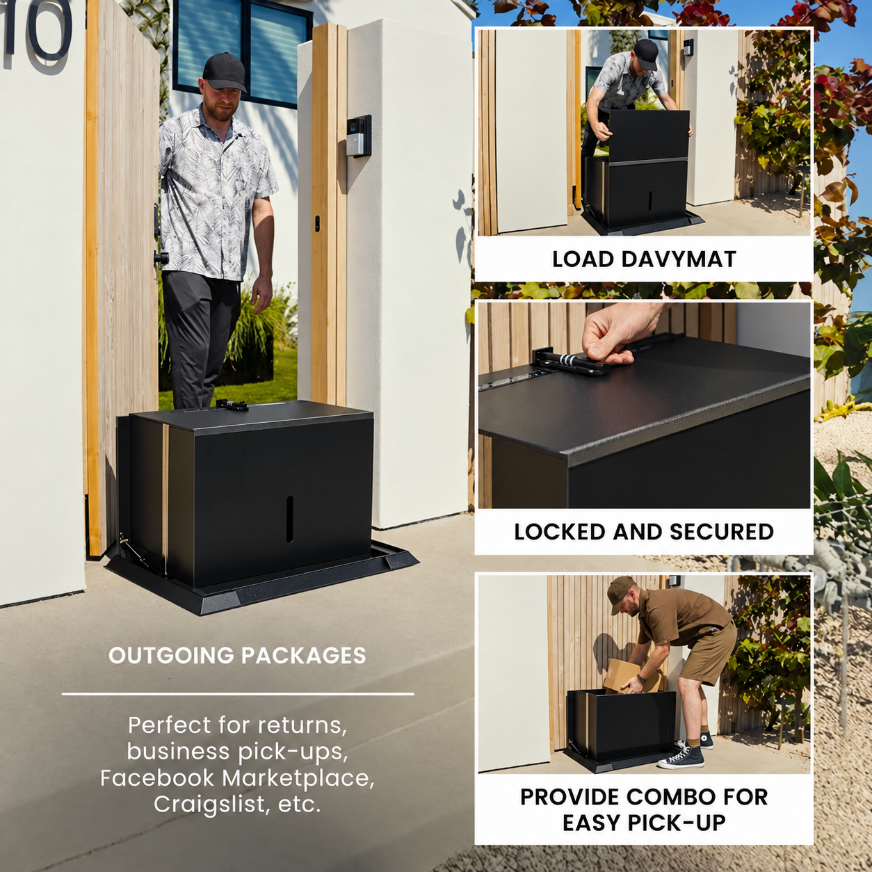 SecureMat SM-1 Doormat Parcel Locker