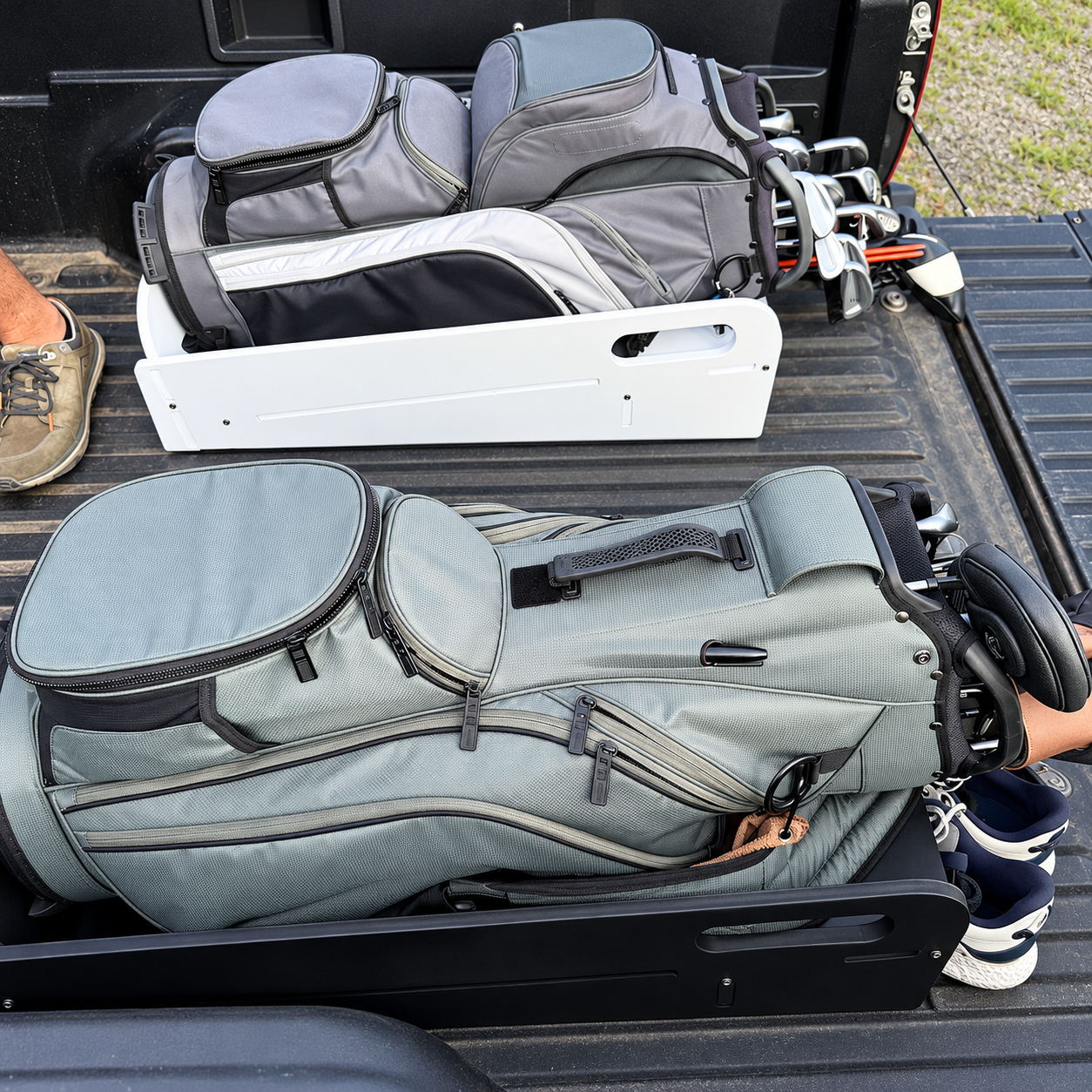 FairwaySlide FS-1 Truck Bed Golf Bag Caddy