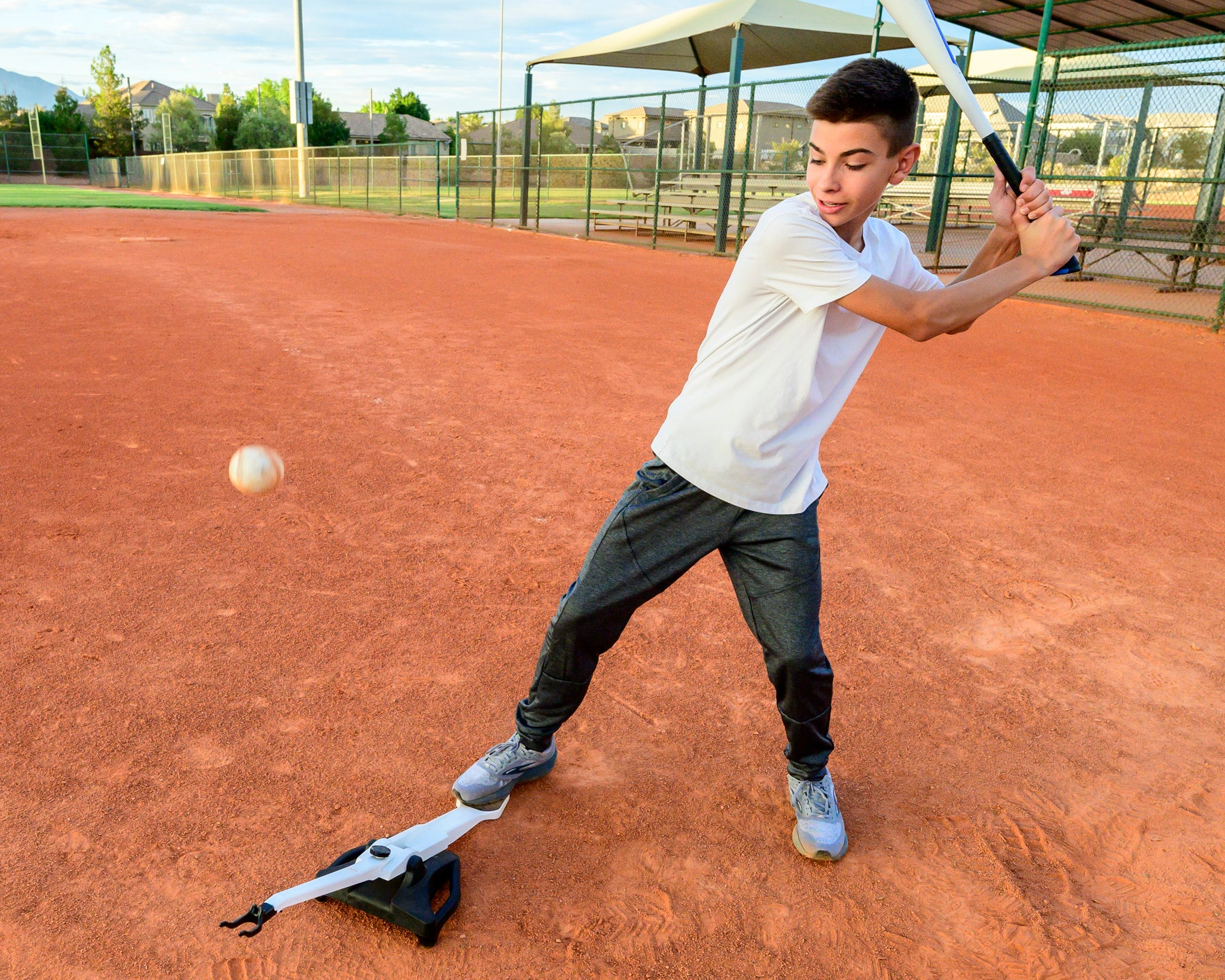 Solo Soft-Toss Hitting Trainer for Baseball & Softball Practice