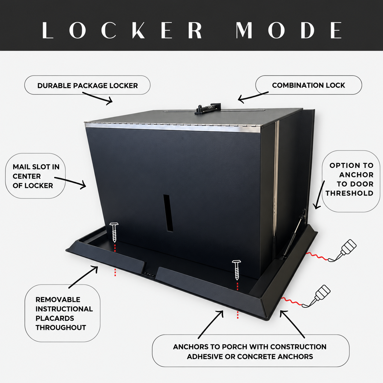 SecureMat SM-1 Doormat Parcel Locker