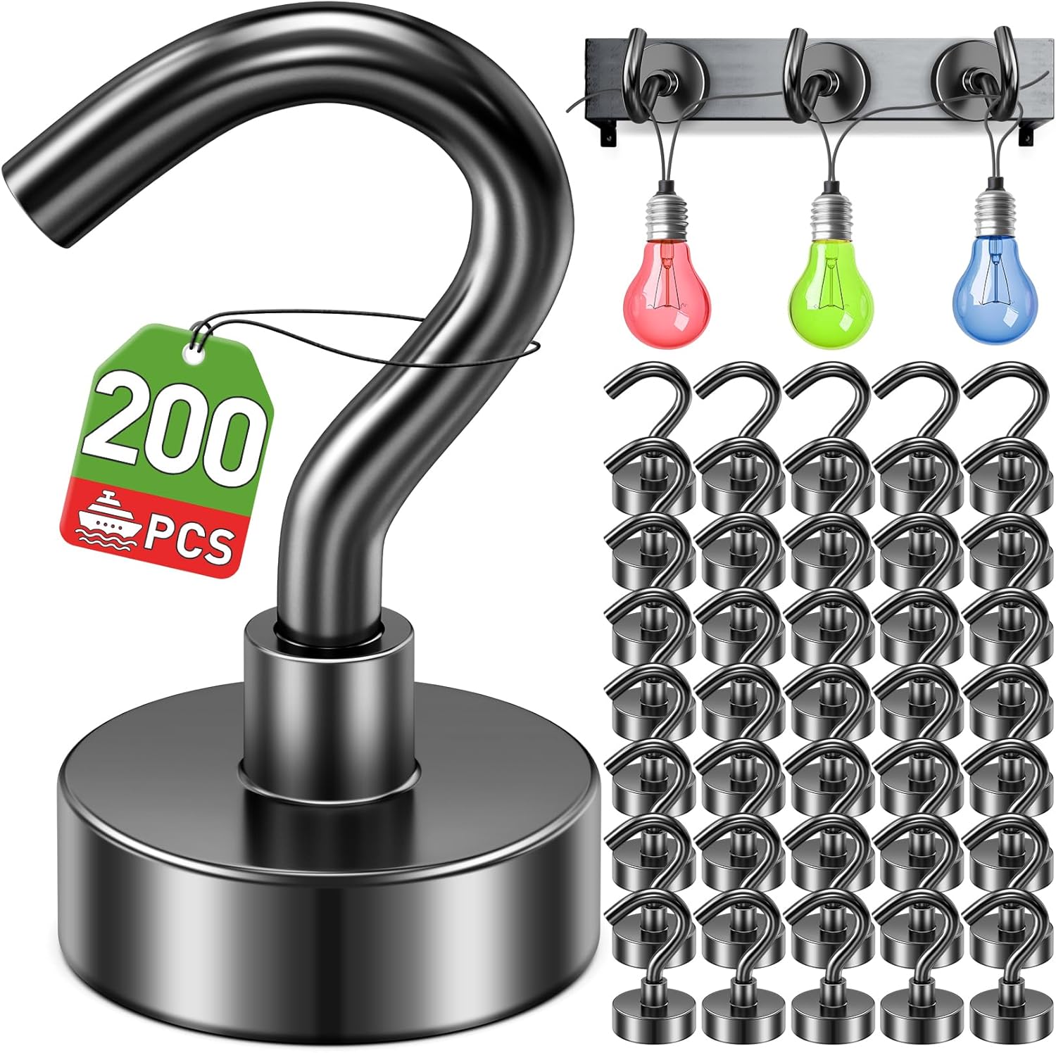 12 Pack Magnetic Hooks for 2026 Cruise Cabins Beach Vacation 30lbs+ Heavy Duty Magnet with Hook Metal Magnetic Hooks for Kitchen Fridge Grills Hanging Magnet Hooks for Classroom Locker Utensil Racks