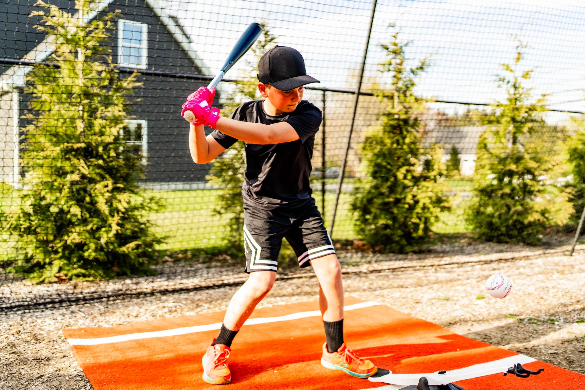 Solo Soft-Toss Hitting Trainer for Baseball & Softball Practice
