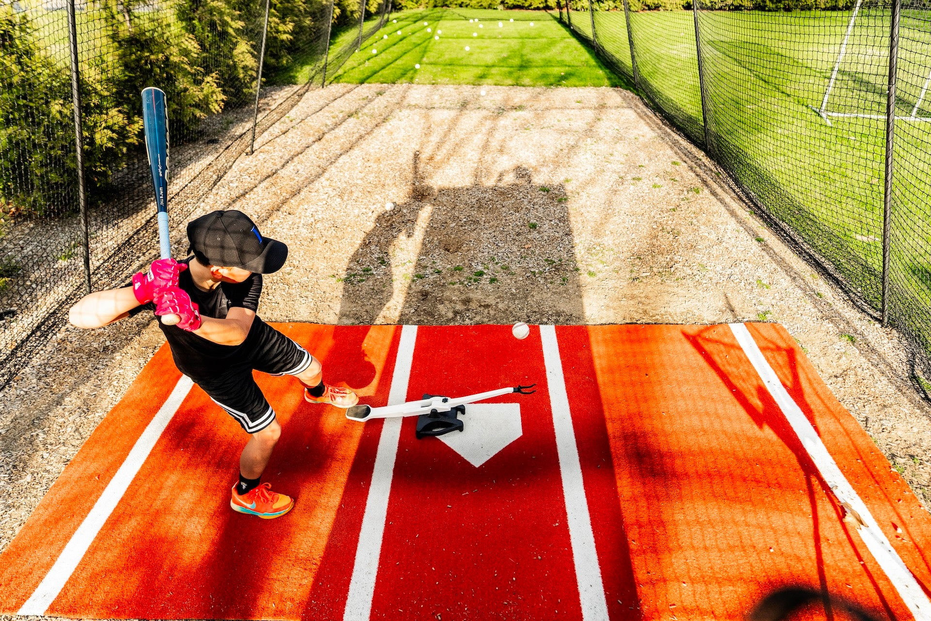 Solo Soft-Toss Hitting Trainer for Baseball & Softball Practice