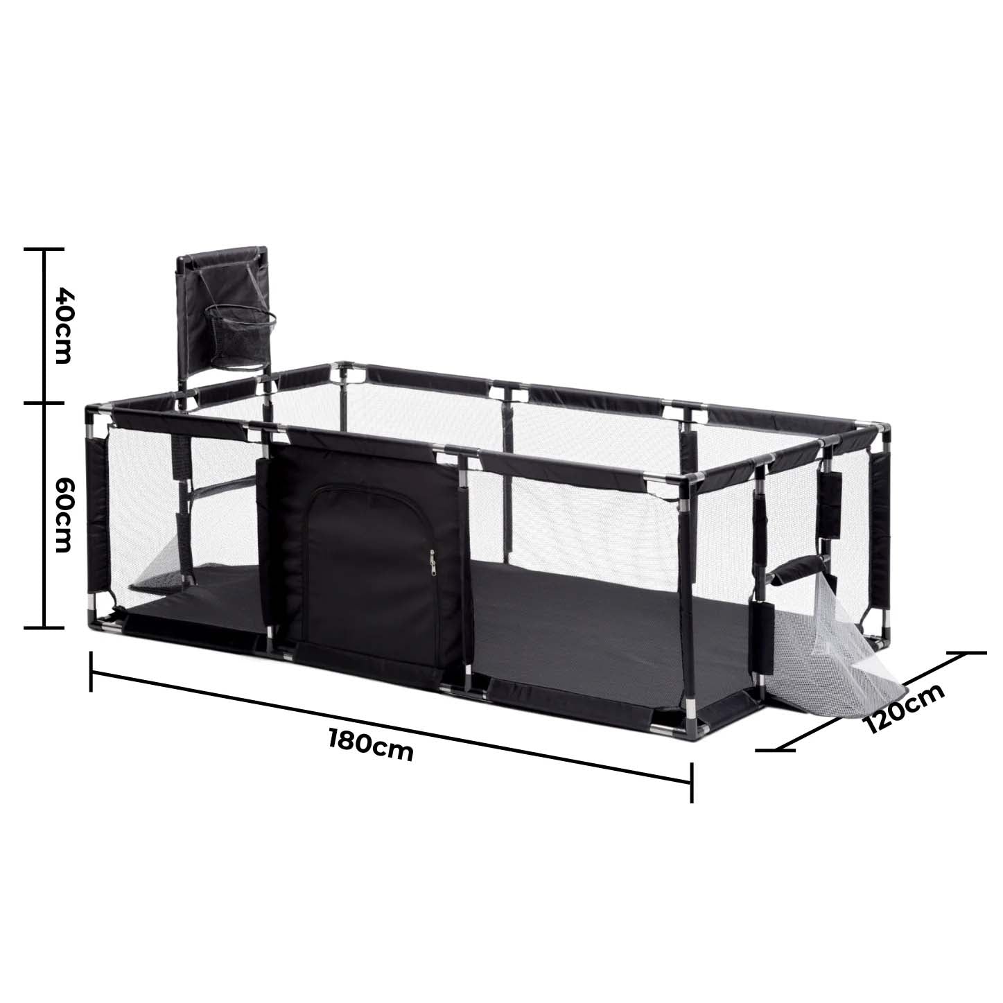 Kids Sports Arena Playpen — Indoor Basketball & Soccer Activity Set