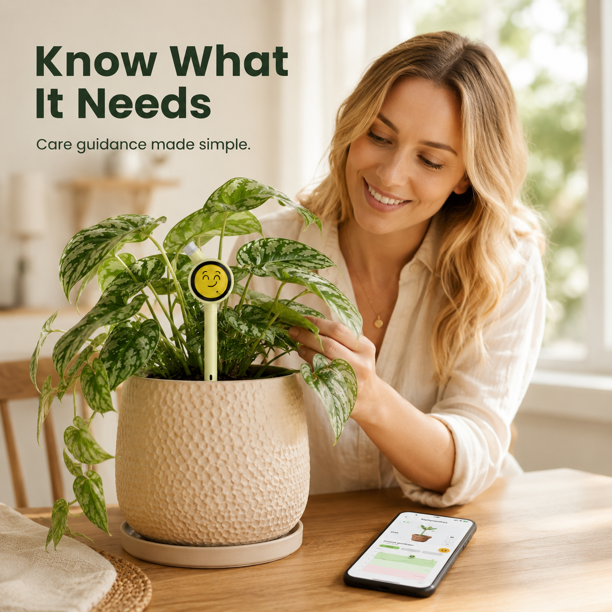 Smart Plant Care Sensor with Emoji Display