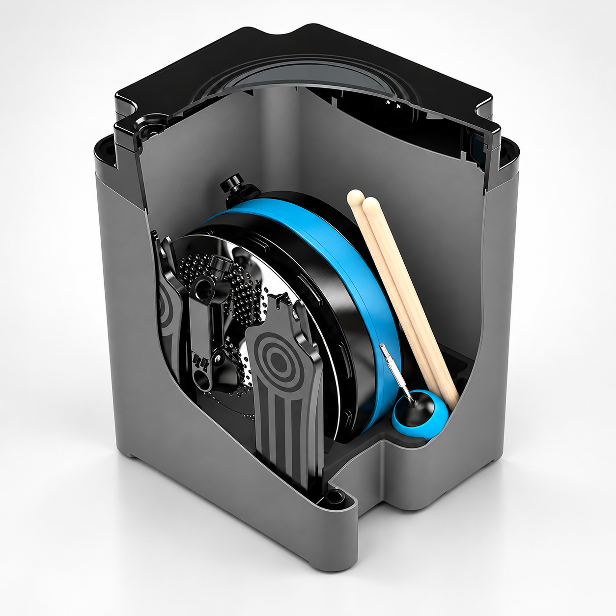 PocketBeat Compact Drum Kit — Packs Into Bass Drum
