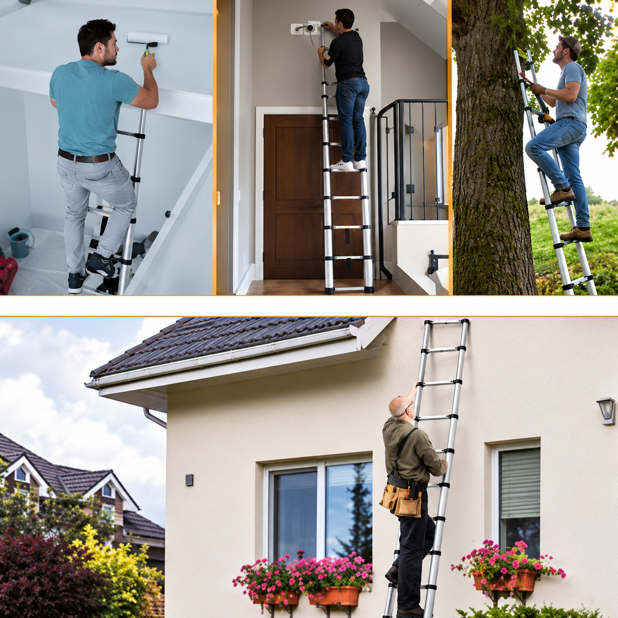AeroClimb TEL-3 Series Aluminum Telescopic Ladder