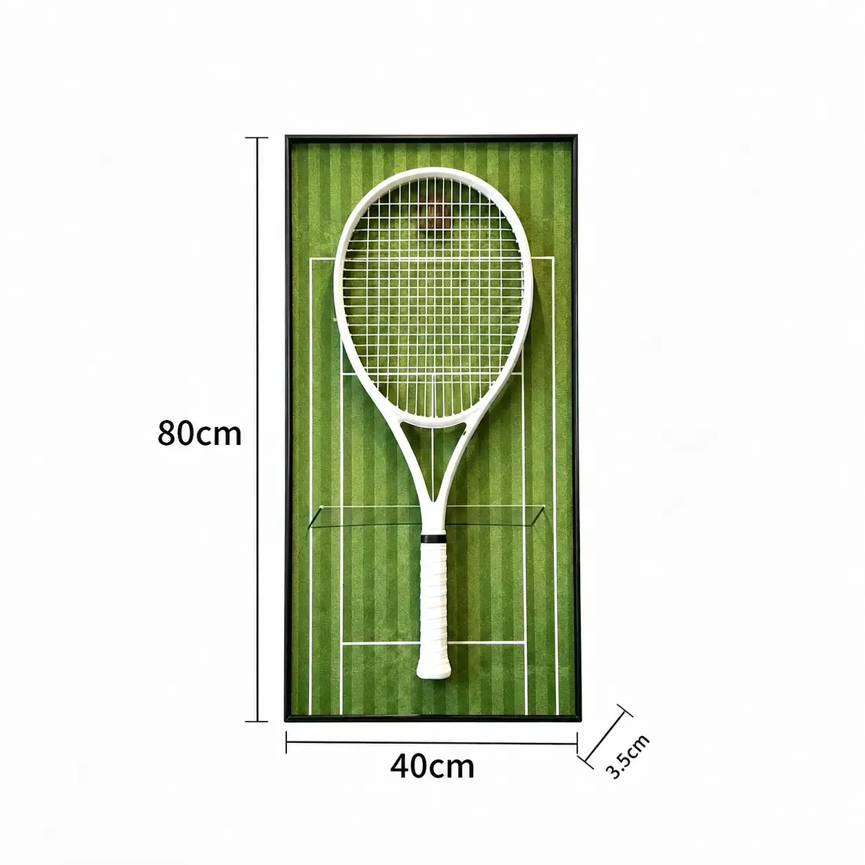 Tennis racket display frame dimensions