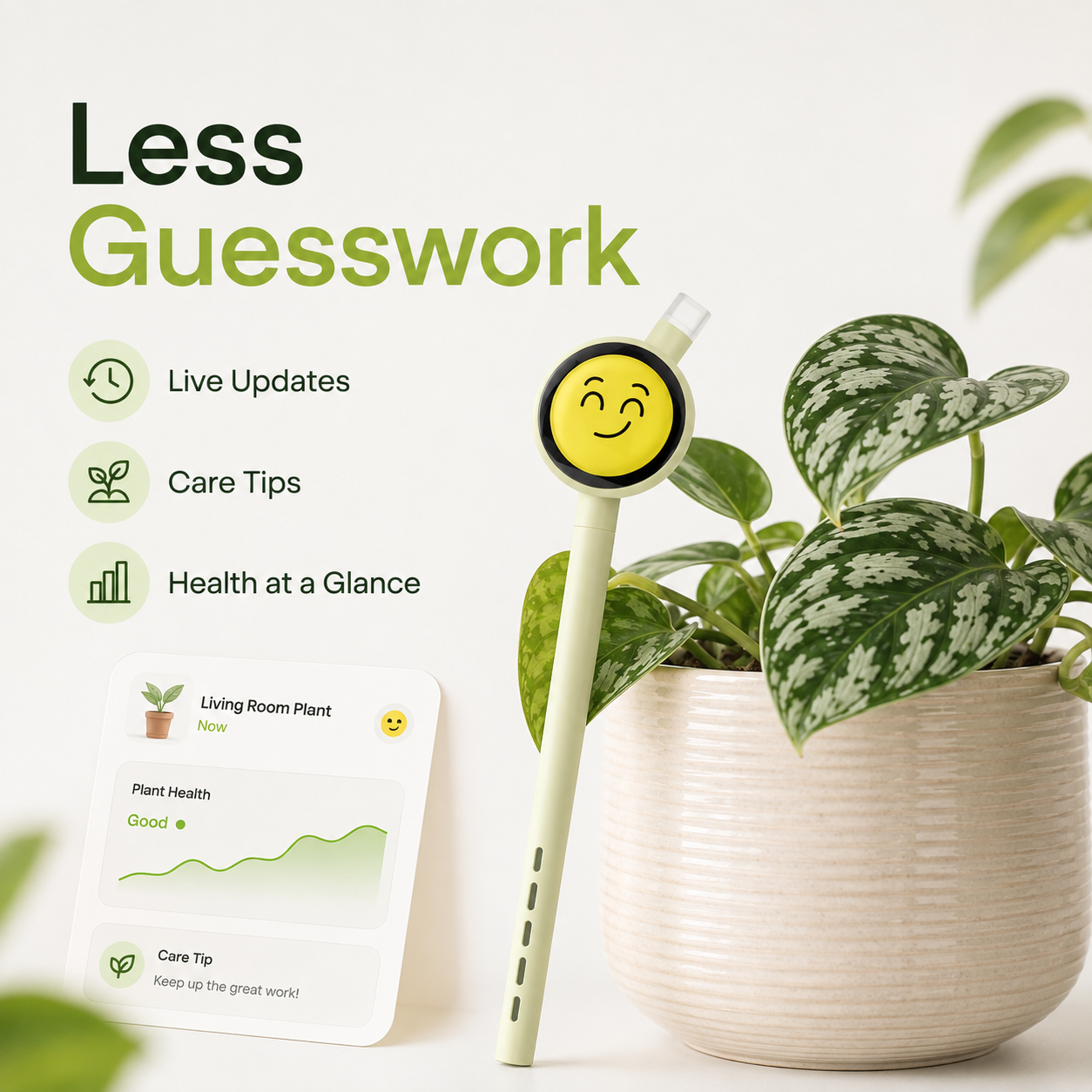 Smart Plant Care Sensor with Emoji Display