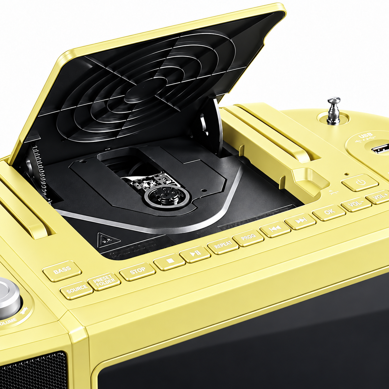 10-Inch Portable Entertainment Boombox with CD/DVD Player & Streaming Screen