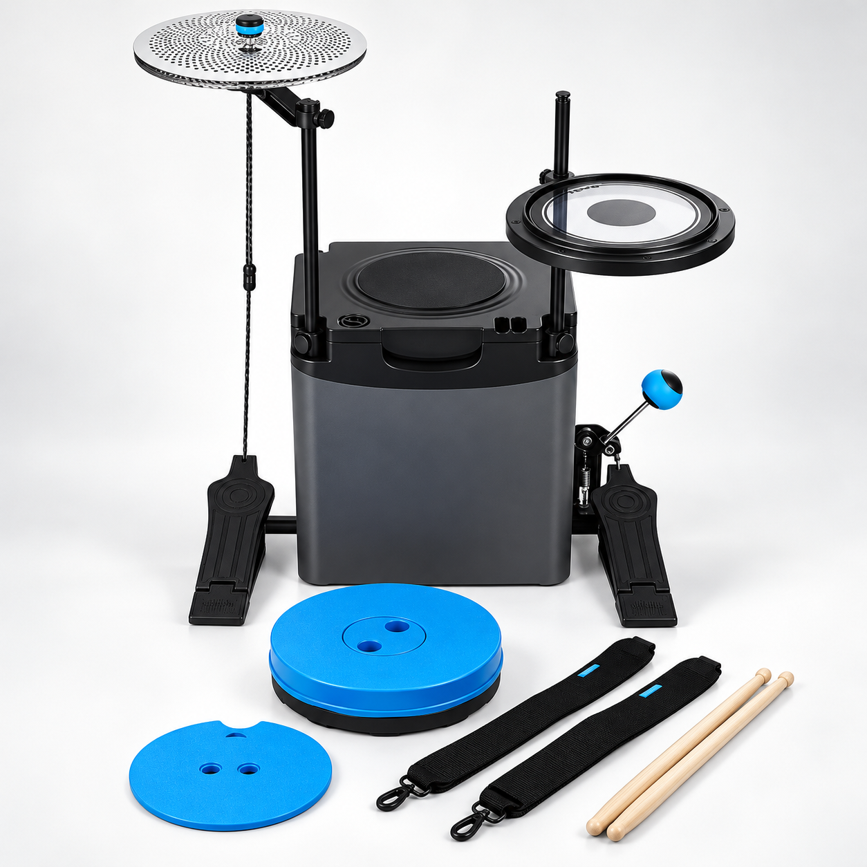 PocketBeat Compact Drum Kit — Packs Into Bass Drum