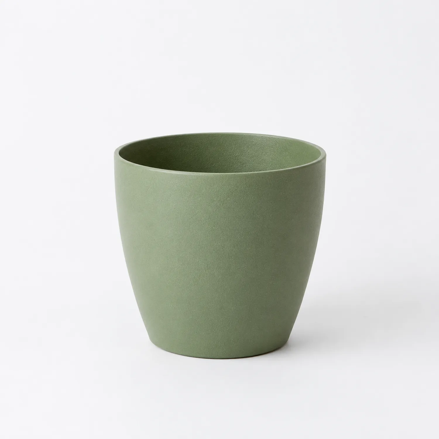 Zielona nowoczesna okrągła doniczka 20 cm