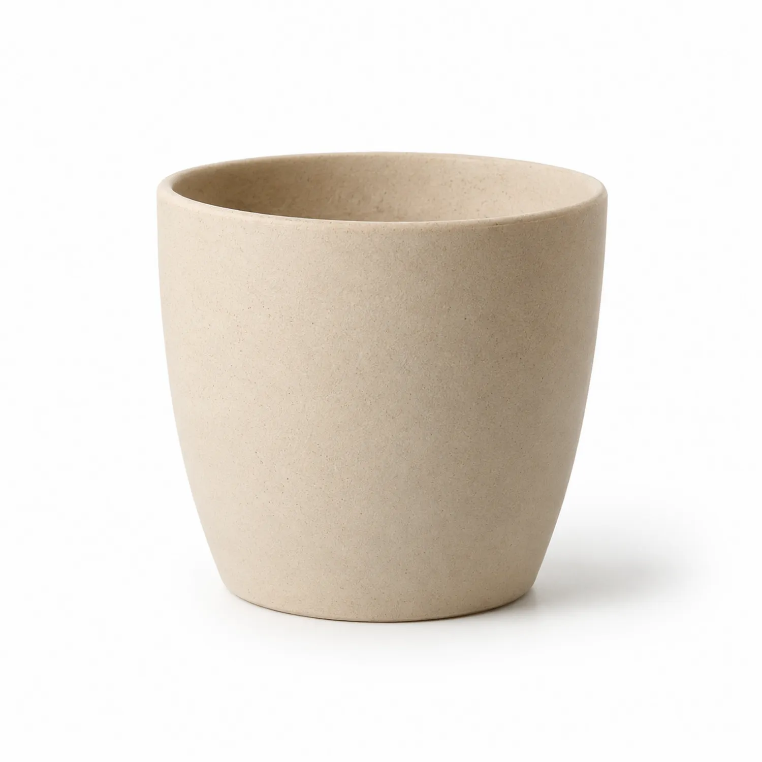 Beżowa doniczka ogrodowa okrągła 15 cm