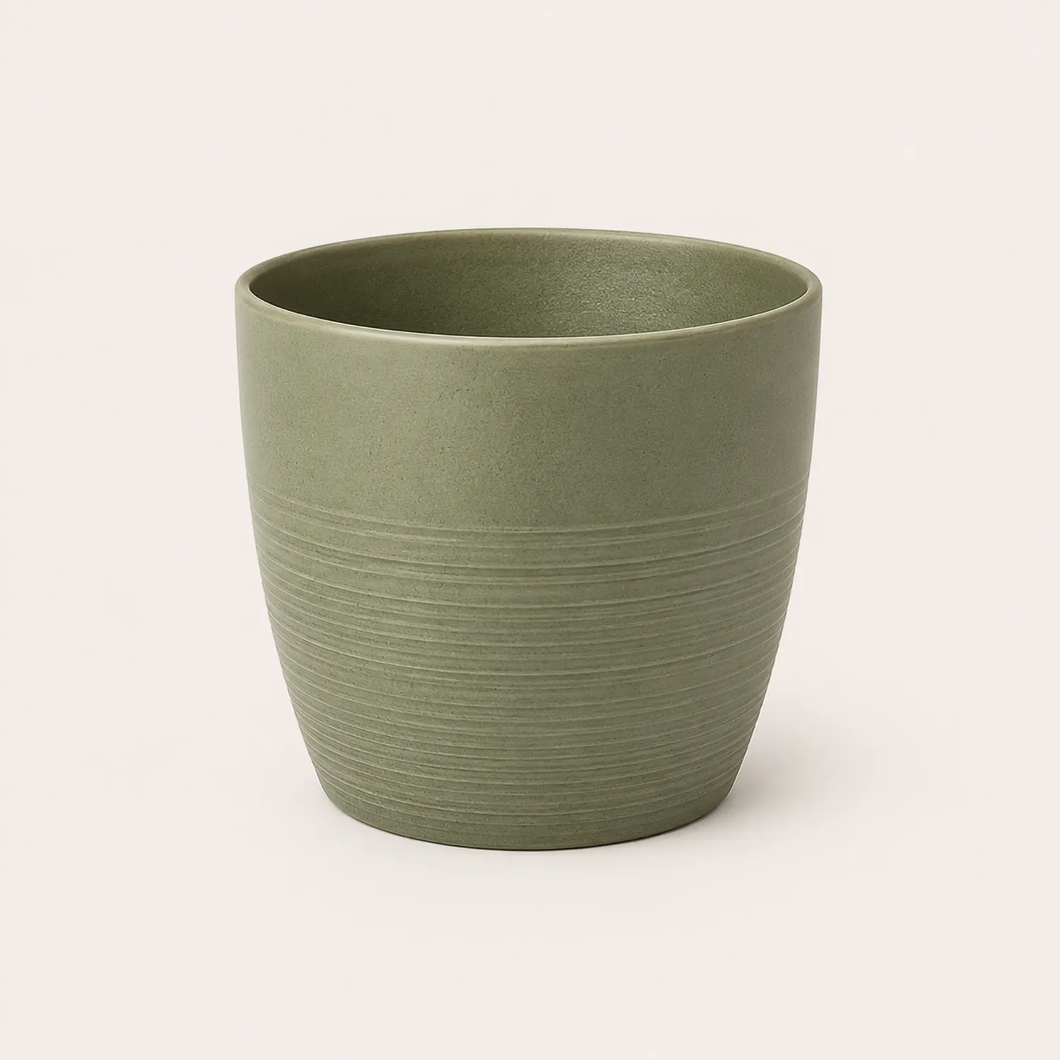 Nowoczesna zielona doniczka 15 cm
