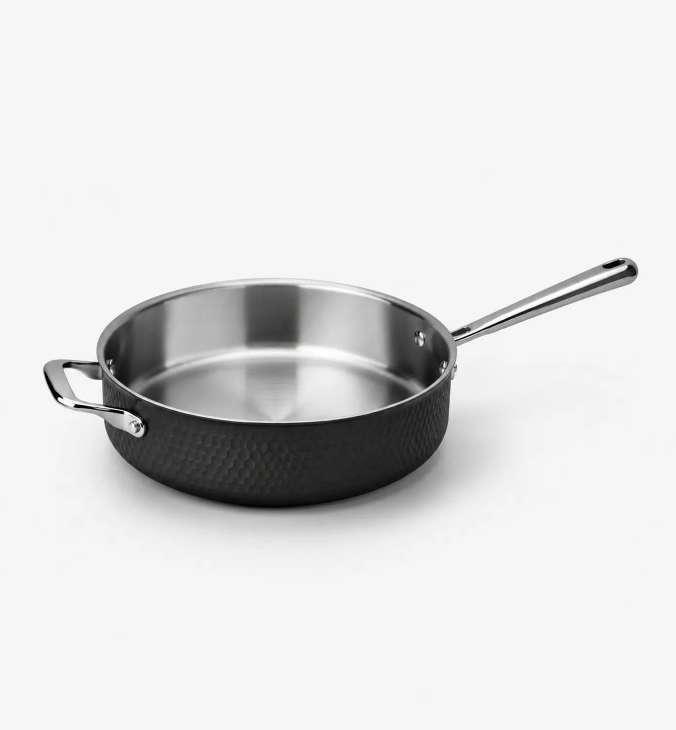 Edelstahl Antihaft-Pfanne Induktion Schwarz/Silber