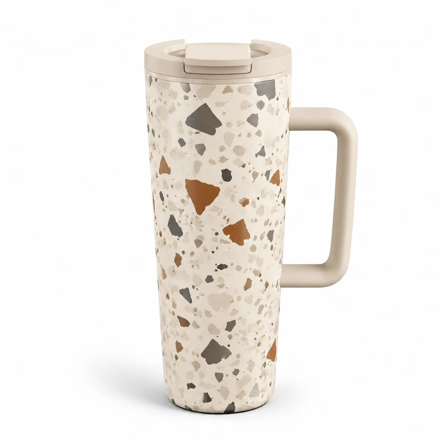 Tasse isotherme 450ml design terrazzo avec poignée