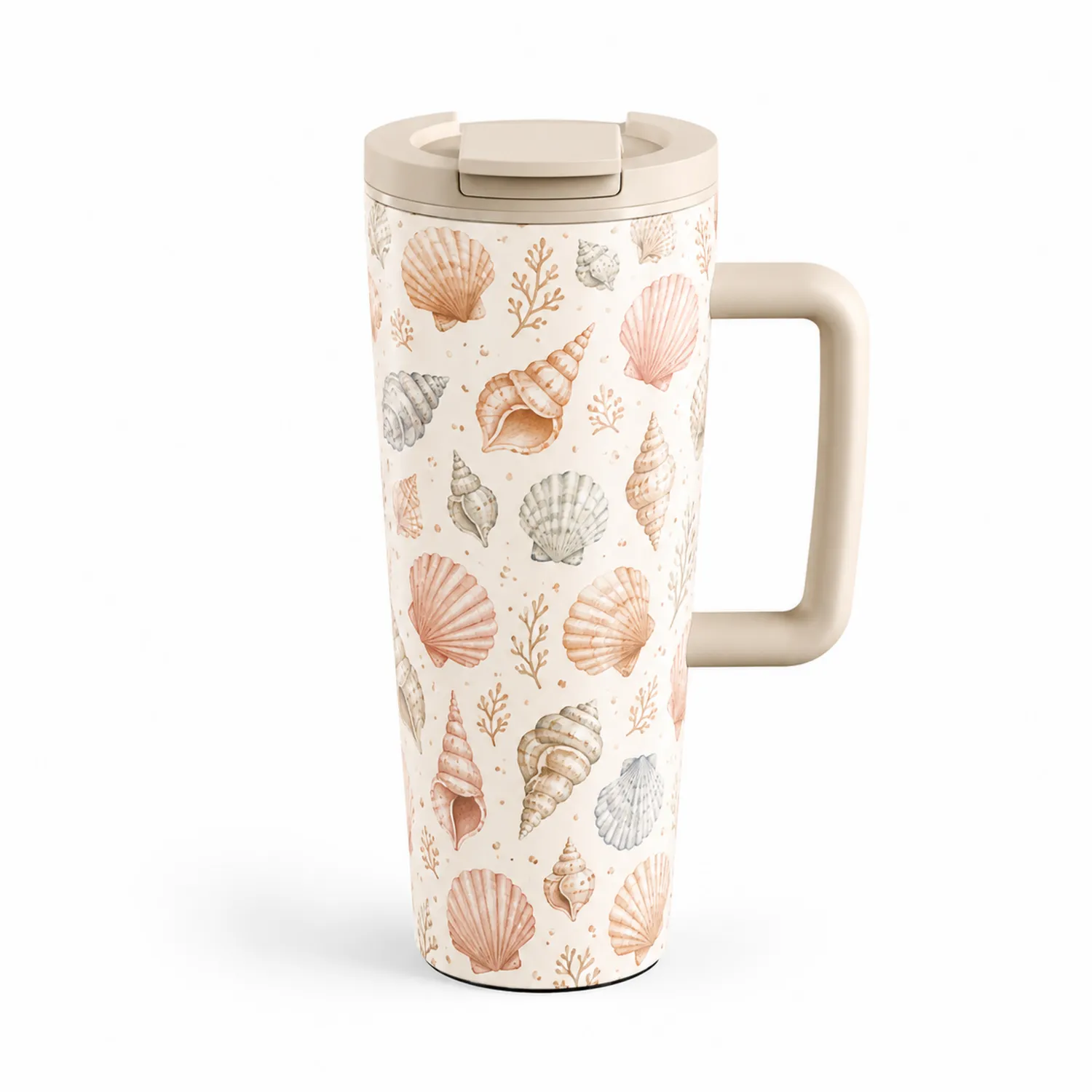 Tasse de Voyage Isotherme Motifs de Coquillages 400ml