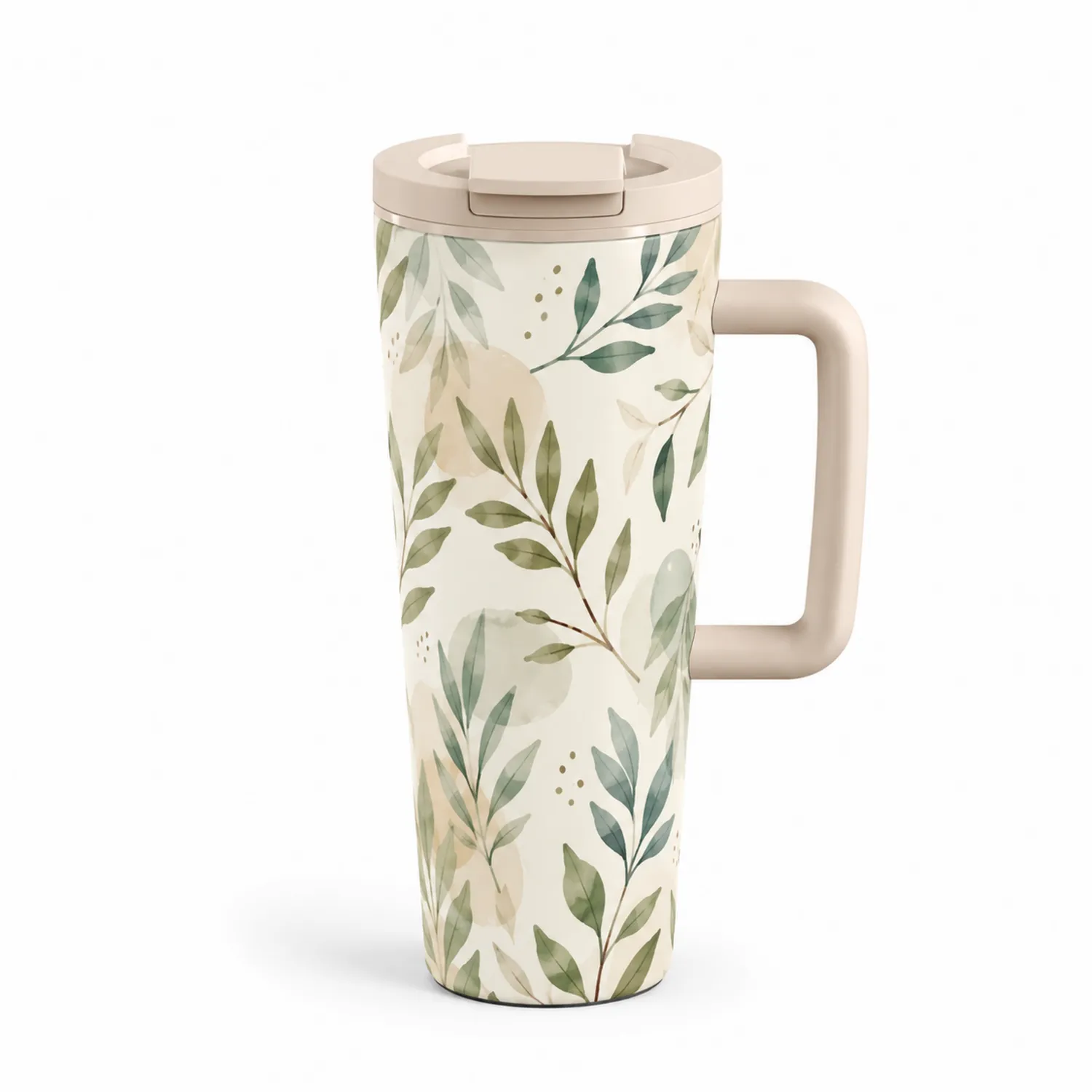 Tasse de Voyage Isotherme à Motifs Feuilles 500ml